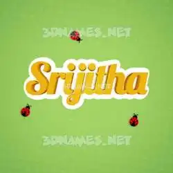 srijitha in Ladybugs style - 3D name wallpaper