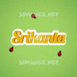 srikanta in Ladybugs style - 3D name wallpaper