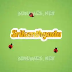 srikanthyada in Ladybugs style - 3D name wallpaper