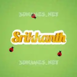 srikkanth in Ladybugs style - 3D name wallpaper