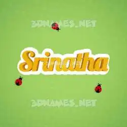 srinatha in Ladybugs style - 3D name wallpaper