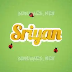 sriyan in Ladybugs style - 3D name wallpaper