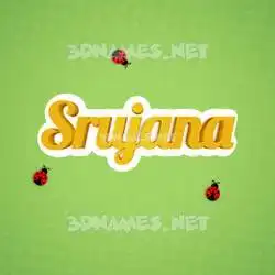 srujana in Ladybugs style - 3D name wallpaper
