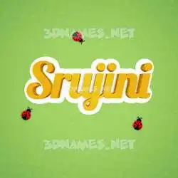 srujini in Ladybugs style - 3D name wallpaper