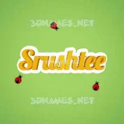 srushtee in Ladybugs style - 3D name wallpaper