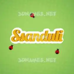 ssanduli in Ladybugs style - 3D name wallpaper