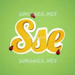 sse in Ladybugs style - 3D name wallpaper
