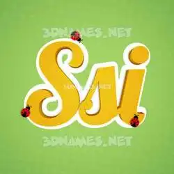 ssi in Ladybugs style - 3D name wallpaper