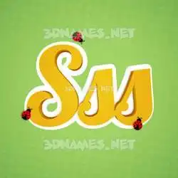 sss in Ladybugs style - 3D name wallpaper