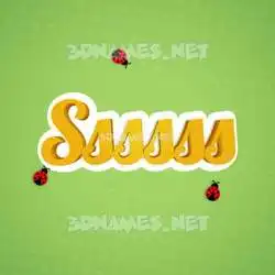 ssssss in Ladybugs style - 3D name wallpaper