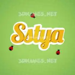 sstya in Ladybugs style - 3D name wallpaper