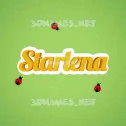 starlena in Ladybugs style - 3D name wallpaper
