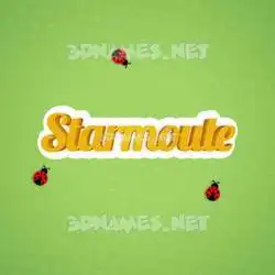 starmoute in Ladybugs style - 3D name wallpaper