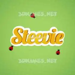 steevie in Ladybugs style - 3D name wallpaper