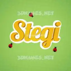 stegi in Ladybugs style - 3D name wallpaper