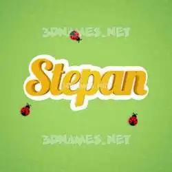 stepan in Ladybugs style - 3D name wallpaper