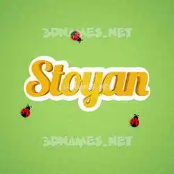 stoyan in Ladybugs style - 3D name wallpaper