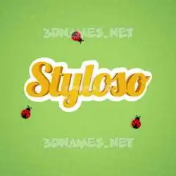styloso in Ladybugs style - 3D name wallpaper