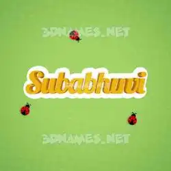 subabhuvi in Ladybugs style - 3D name wallpaper