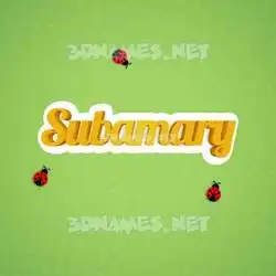 subamary in Ladybugs style - 3D name wallpaper