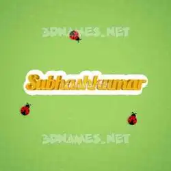 subhashkumar in Ladybugs style - 3D name wallpaper