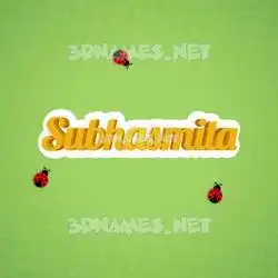 subhasmita in Ladybugs style - 3D name wallpaper