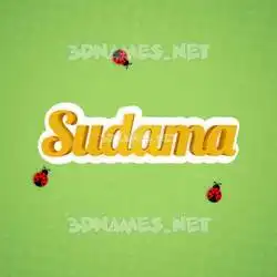 sudama in Ladybugs style - 3D name wallpaper