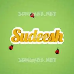 sudeesh in Ladybugs style - 3D name wallpaper