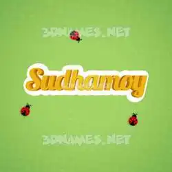 sudhamoy in Ladybugs style - 3D name wallpaper