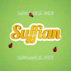 suffian in Ladybugs style - 3D name wallpaper