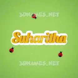 suharitha in Ladybugs style - 3D name wallpaper