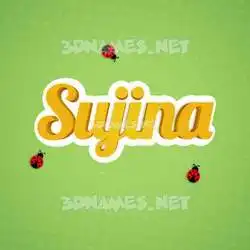 sujina in Ladybugs style - 3D name wallpaper