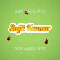 sujit kumar in Ladybugs style - 3D name wallpaper