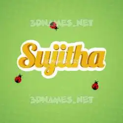 sujitha in Ladybugs style - 3D name wallpaper