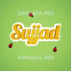 sujjad in Ladybugs style - 3D name wallpaper