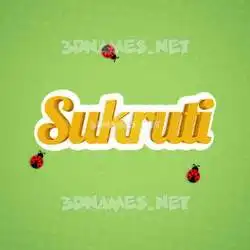 sukruti in Ladybugs style - 3D name wallpaper