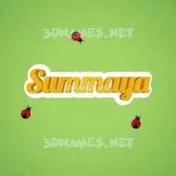 summaya in Ladybugs style - 3D name wallpaper