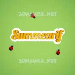 summearif in Ladybugs style - 3D name wallpaper