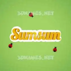 sumsum in Ladybugs style - 3D name wallpaper