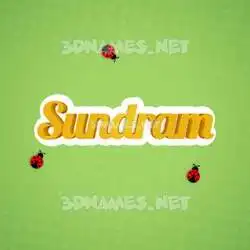 sundram in Ladybugs style - 3D name wallpaper