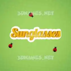 sunglasses in Ladybugs style - 3D name wallpaper