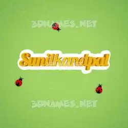 sunilkandpal in Ladybugs style - 3D name wallpaper