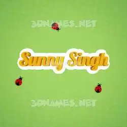 sunny singh in Ladybugs style - 3D name wallpaper