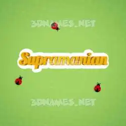 supramanian in Ladybugs style - 3D name wallpaper