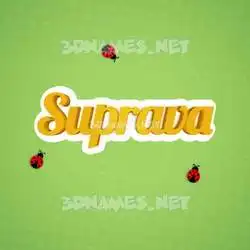 suprava in Ladybugs style - 3D name wallpaper