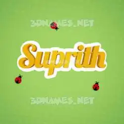 suprith in Ladybugs style - 3D name wallpaper