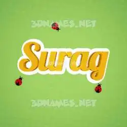 surag in Ladybugs style - 3D name wallpaper