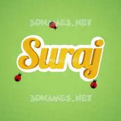 suraj in Ladybugs style - 3D name wallpaper
