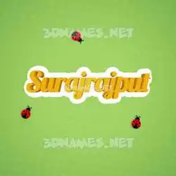 surajrajput in Ladybugs style - 3D name wallpaper