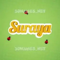 suraya in Ladybugs style - 3D name wallpaper